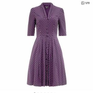 EMILY AND FIN dress polka dot purple retro M